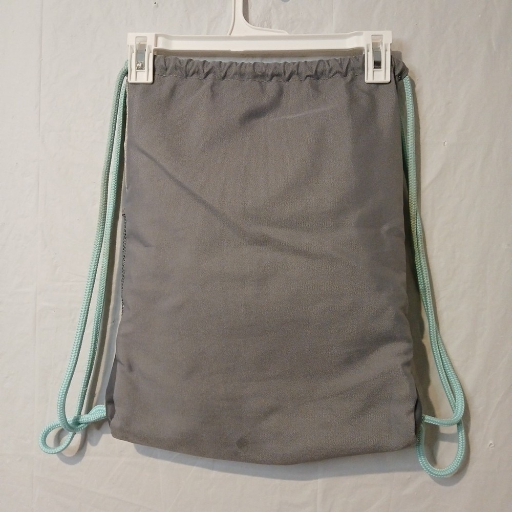 Adidas Drawstring Backpack Gray And Teal - Picture 3 of 5